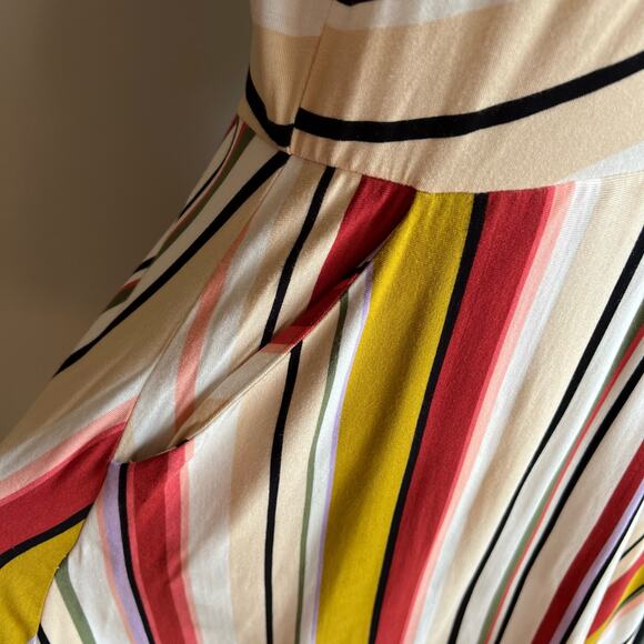 Striped Multicolor Button-Up Dress - Picture 7 of 12